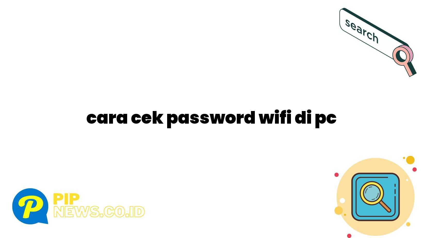 cara cek password wifi di pc
